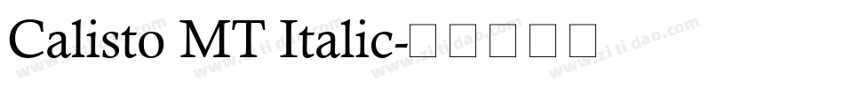 Calisto MT Italic字体转换